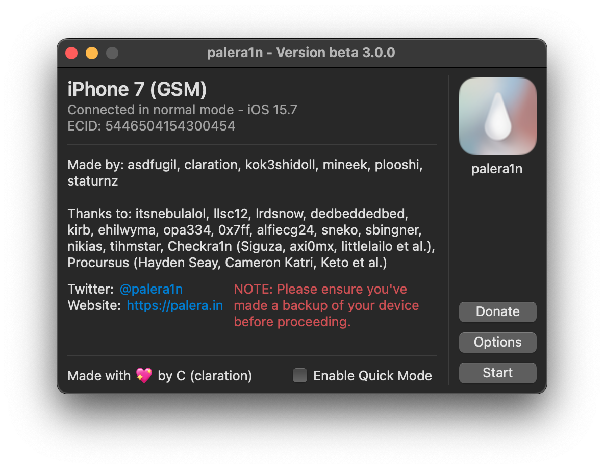Demo of app